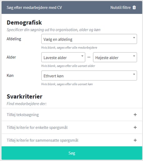 Søgning i CV