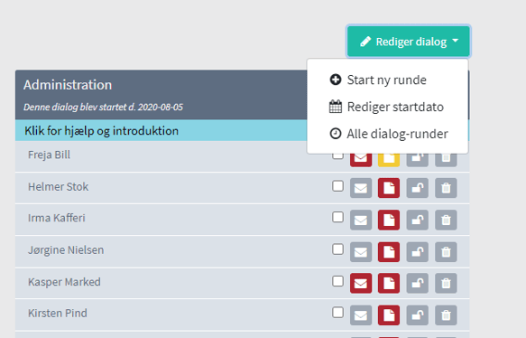 redigere dialog