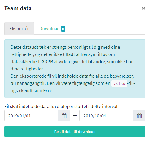 team data