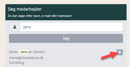 søg medarbejder frem