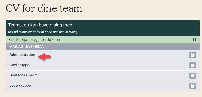 vælg team