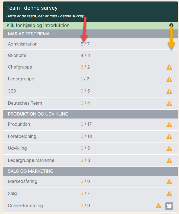 survey mangler besvarelser