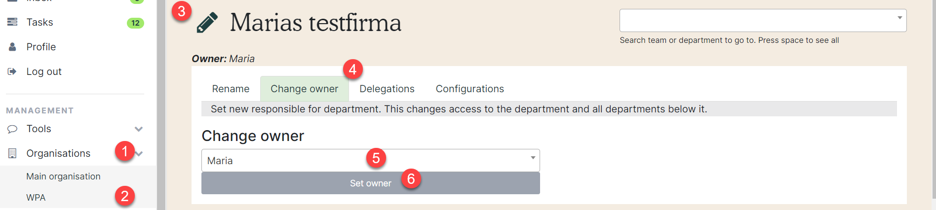 Change WPA owner