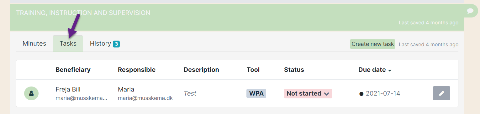 WPA task overview