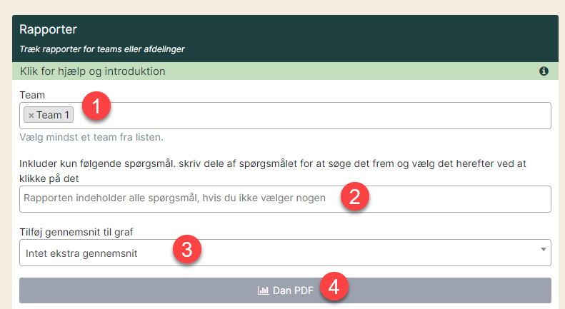 træk rapport survey